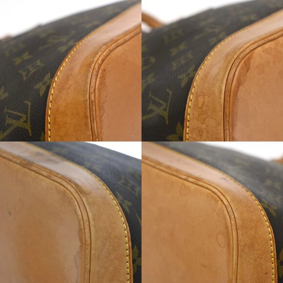 LOUIS VUITTON LV Logo Alma Hand Bag Monogram Leather Brown France M51130 88EF094 - Picture 8 of 16